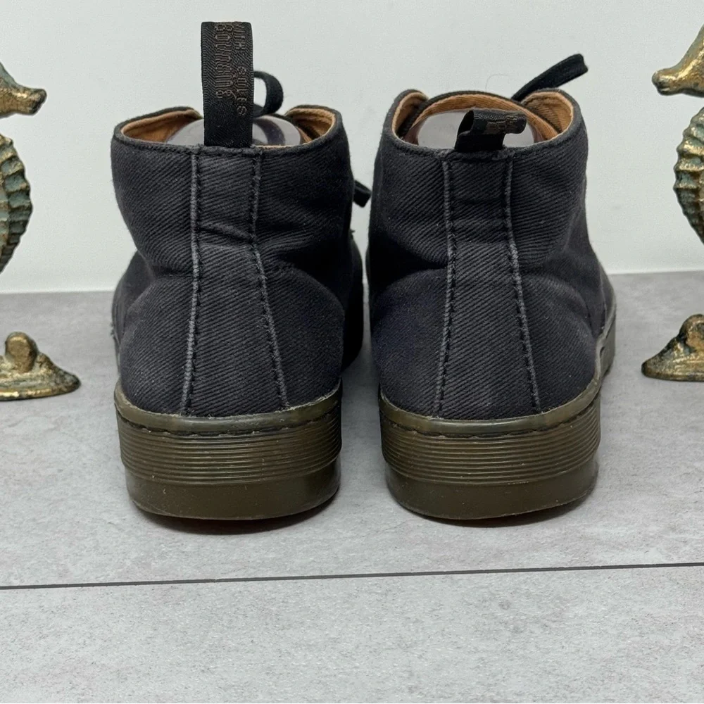 Dr. Martens Mayport Chukka Black Canvas Boots Size U.S. Mens 8, Women's 9